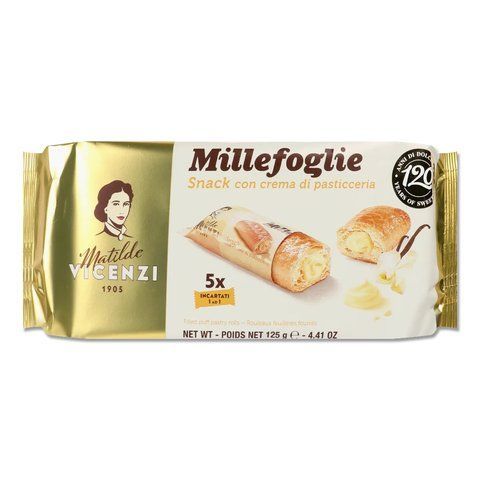 Печенье-ролл слоёное Matilde Vicenzi с кремом Patissiere 125 г 336 фото
