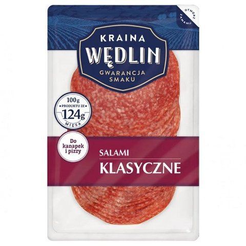 Ковбасна нарізка салямі Kraina Wedlin Salami Klasyczne 160 г 288 фото