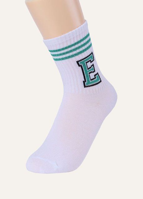 Шкарпетки дитячі, демісезонні арт.0042 Білий+зелений 17863 фото