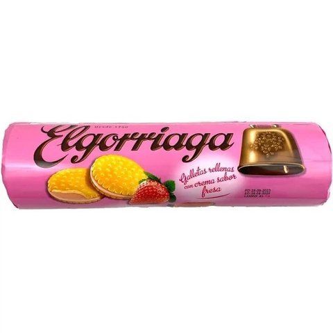 Печенье с клубничной начинкой Elgorriaga 500 г 350 фото
