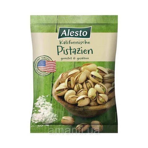 Фісташки Alesto &laquo;Каліфорнійські смажені солоні&raquo; 250 г 067 фото