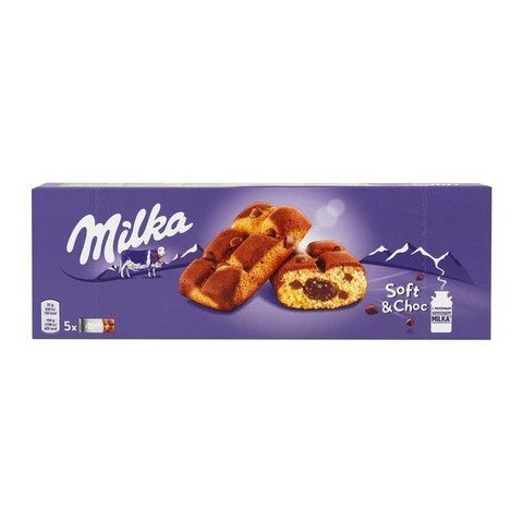 Пирожное Milka с шоколадной начинкой и кусочками шоколада 175 г 321 фото