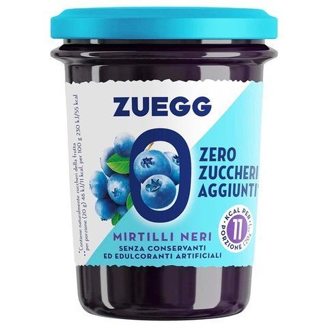Джем из черники без сахара и консервантов Zuegg Mirtilli Neri Zero 220 г 466 фото